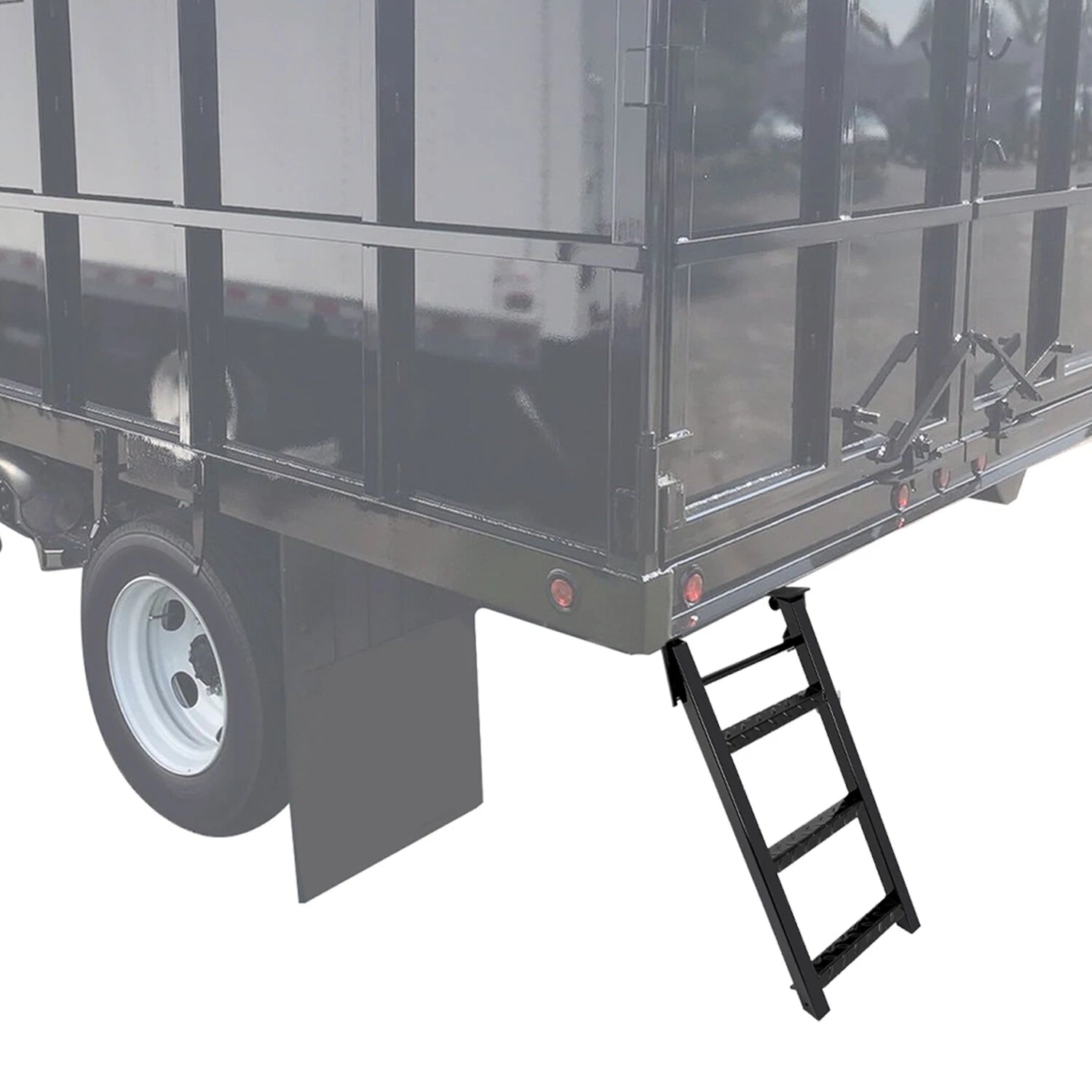 3-Rung Retractable Truck Step Ladder for Trailer Truck RV (400 LBS)