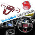 Steering Wheel Trim Set for Dodge Charger Challenger 2015-2020 Red