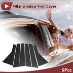 Door Pillar Window Trim for Nissan X-Trail/Rogue (2021–2022) Black Carbon Fiber