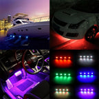 4 Pods RGB LED Rock Light for Universal Applications (Bluetooth Control)