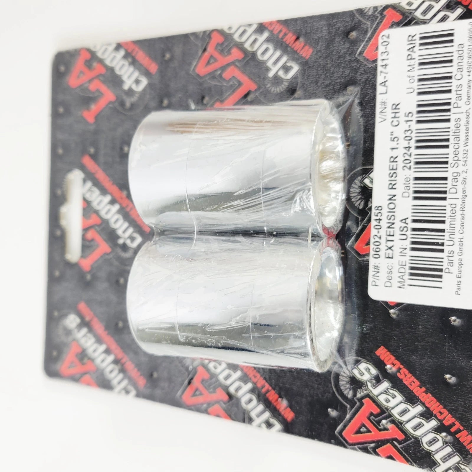 1.5" Chrome Riser Extensions for Harley Softail Dyna XL (2000–2023)