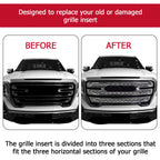 Chrome Grille Mesh Insert Overlay for GMC Sierra 1500 SLT (2019–2022)