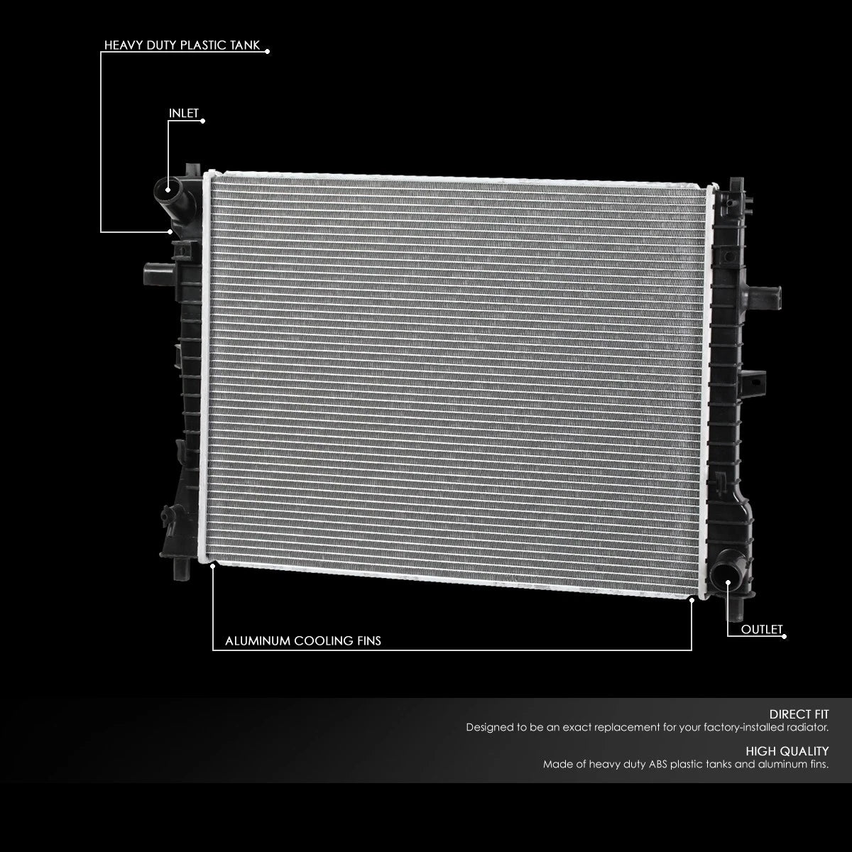 OE Style Aluminum Core Radiator for Crown Victoria/Grand Marquis (2003–2005) DPI 2610