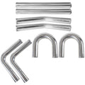 8Pcs 2.5" Universal Aluminum Turbo Intercooler Elbow Pipe Kit