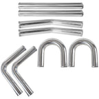 8Pcs 2.5" Universal Aluminum Turbo Intercooler Elbow Pipe Kit