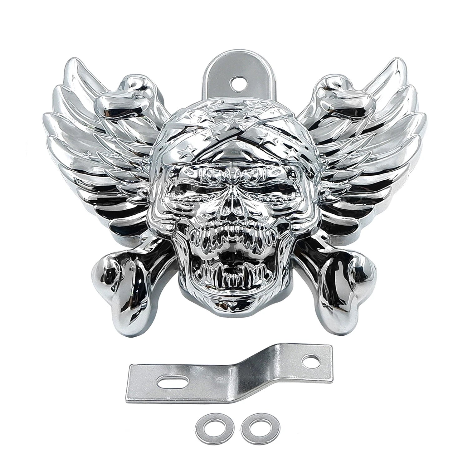 Chrome Skull Head Horn Cover for Harley V-Rod (1992–2020)