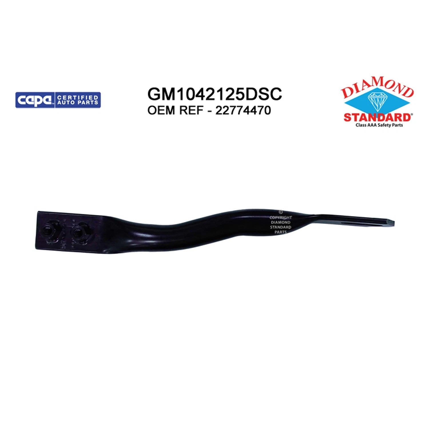 Replacement Steel Front Driver Side Outer Bumper Face Bar Brace
