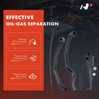 5Pcs Crankcase Breather Vent Valve & Hose for BMW X5 (2000-2003)