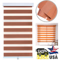 Zebra Blinds Shade for Day Night Dual Layer Window Curtains (Horizontal)