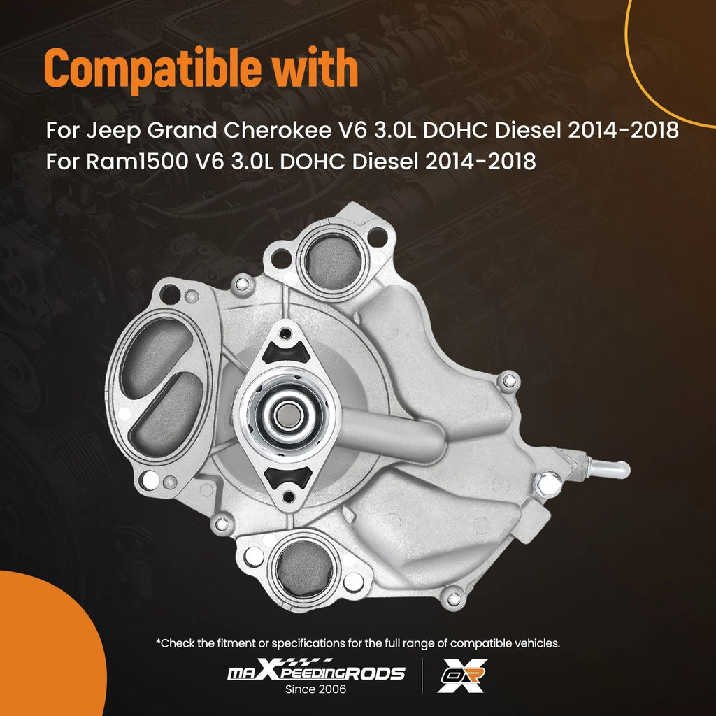 Water Pump for Jeep Grand Cherokee, Ram 1500 (2014–2018) K68157161AB