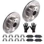Set of 4 Rear Brake Rotors & Ceramic Pads for Infiniti G37/M35 (2006–2013)