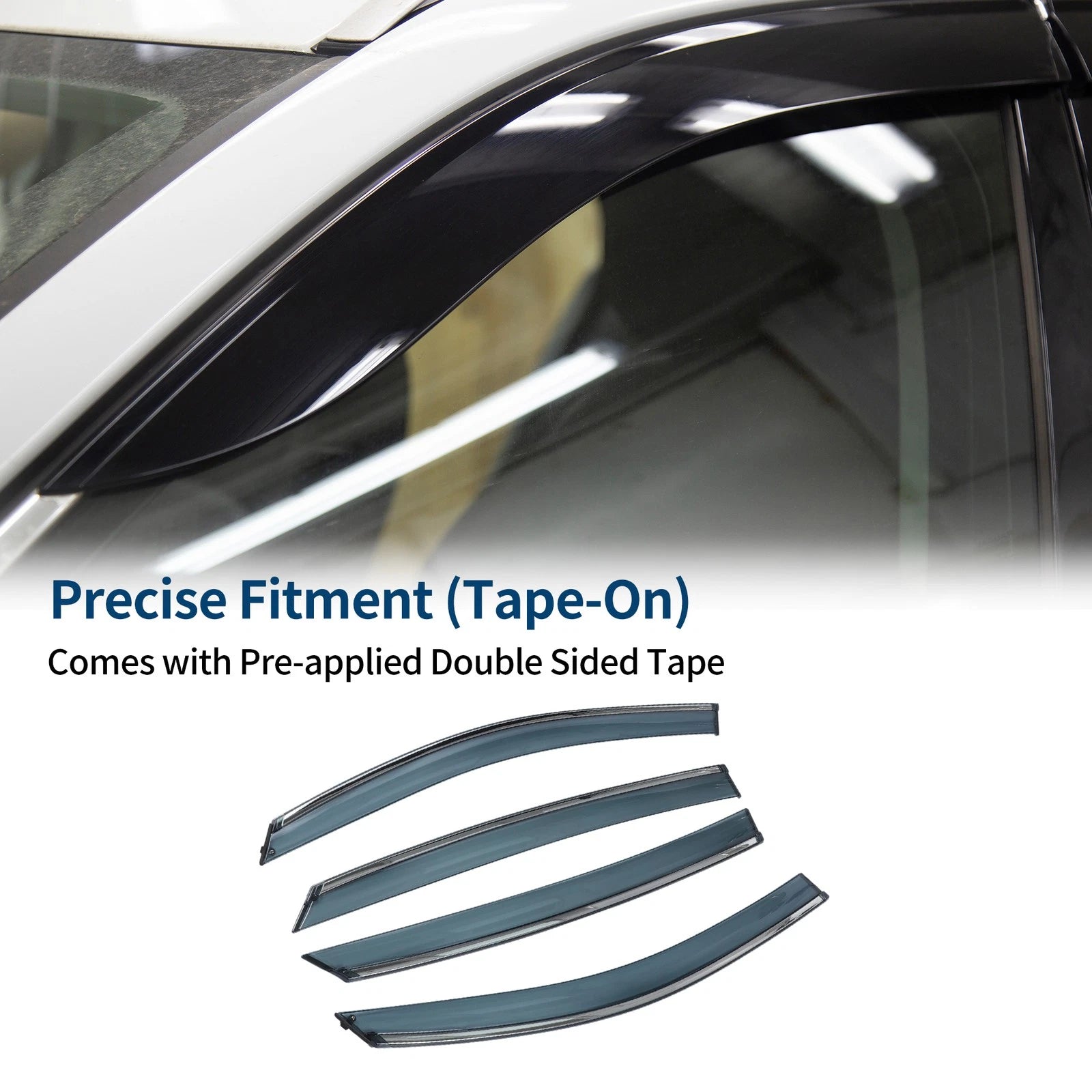 Set of 4 Car Window Deflectors for Kia Optima (2011–2015)