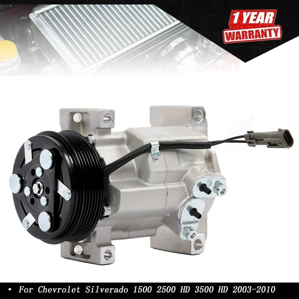 AC Compressor for Chevrolet Silverado 1500 2500 HD 3500 HD (2003–2010)
