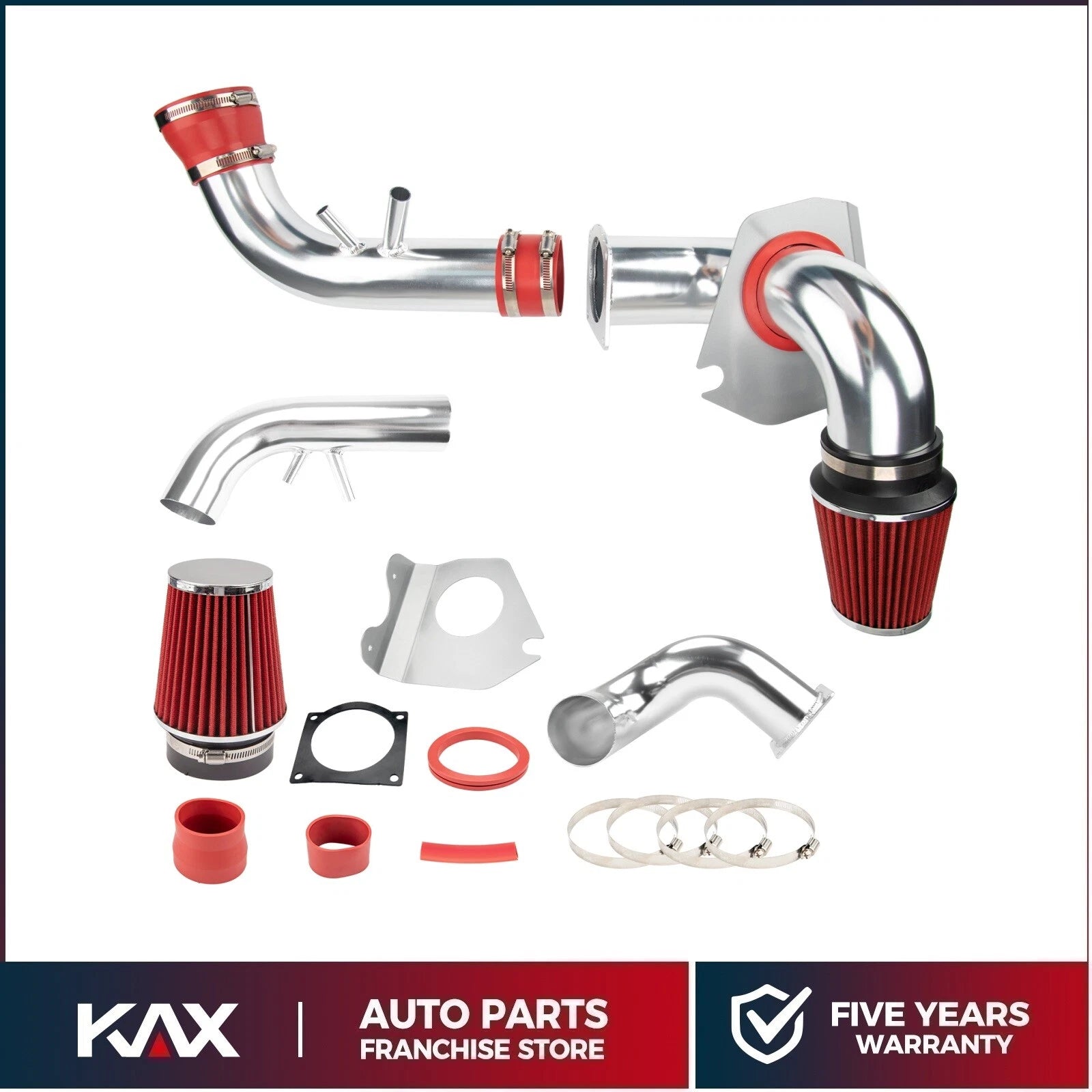 Cold Air Intake Filter for Ford Mustang GT (1996–2004) 4.6L V8 (Red)