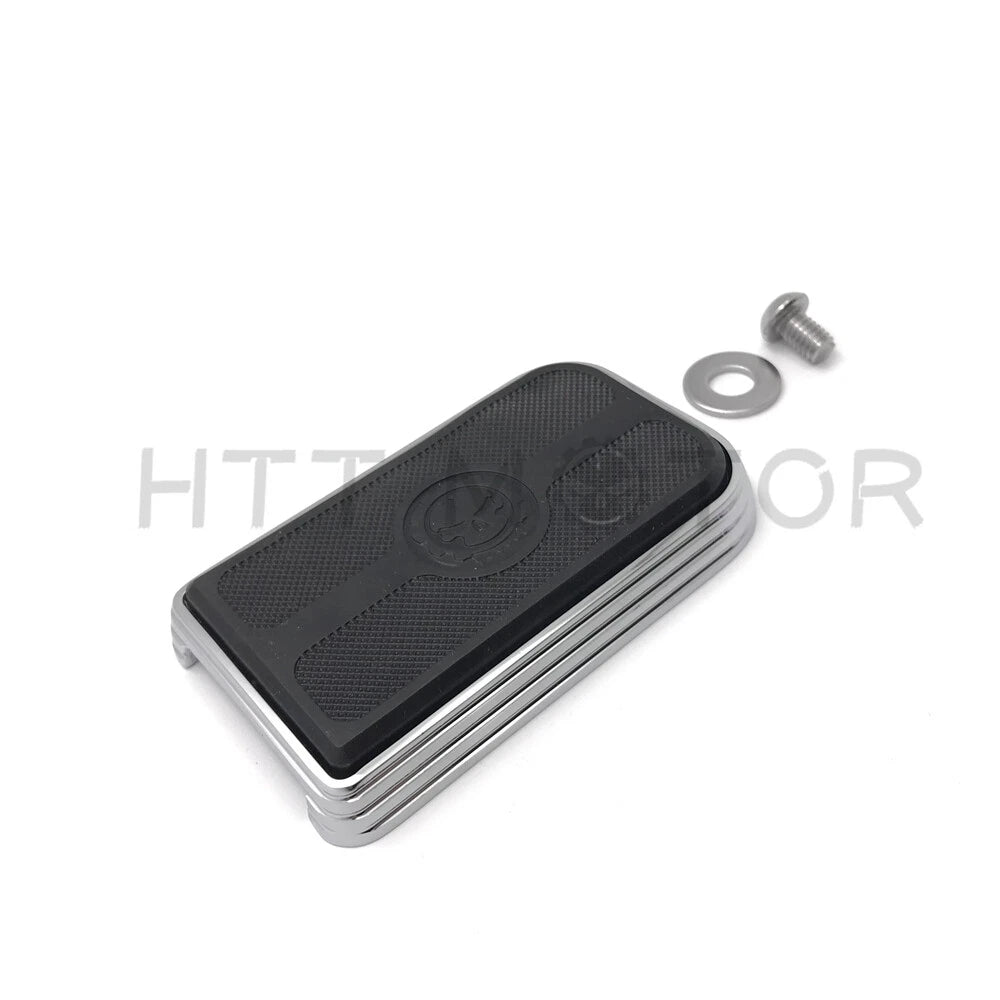 Chrome Skull Brake Pedal Pad for Harley Softail Slim FLS/Road Glide FLTRX (2014–2023)