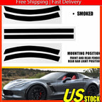 Set of 4 Smoke Side Markers for Corvette C7 (2014â2019)