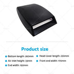 2X Air Flow Intake Scoop for Universal Vehicles (ABS Plastic, Black)