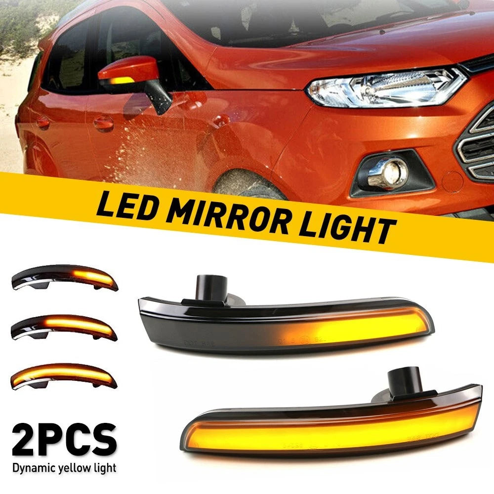 Dynamic LED Side Mirror Marker Lights for Ford Kuga/Escape/EcoSport (2013–2018)