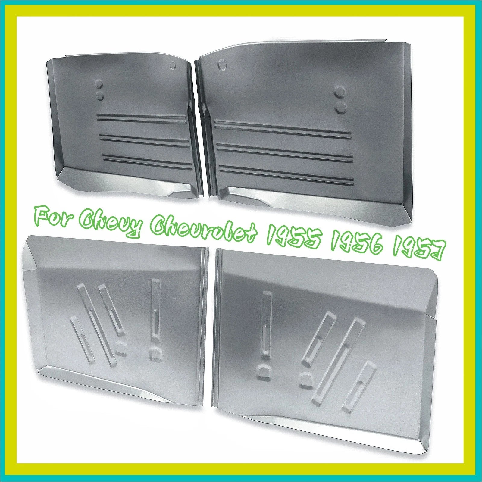 Set of 4 Steel Floor Pans for Chevy Chevrolet (1955–1957)