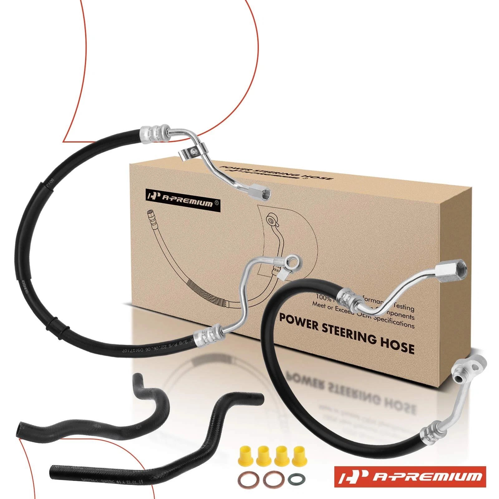 4X Power Steering Pressure, Return & Reservoir Line Hose for Subaru 