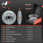 Set of 8 Front Drilled Brake Rotors, Pads & Calipers for Infiniti EX35 M35h