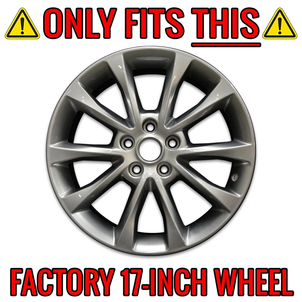 17 Inch Gloss Black Wheel Skins Replacement for Ford Fusion SE (2016–2017)