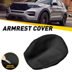 Black Leather Center Console Armrest Cover for Ford Explorer (2020–2023) EPY