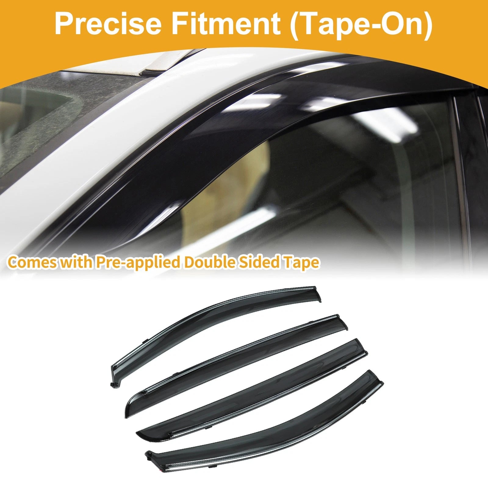 Window Deflectors for Chevrolet Aveo Hatchback (2007–2011) 2X Side Vent Visors