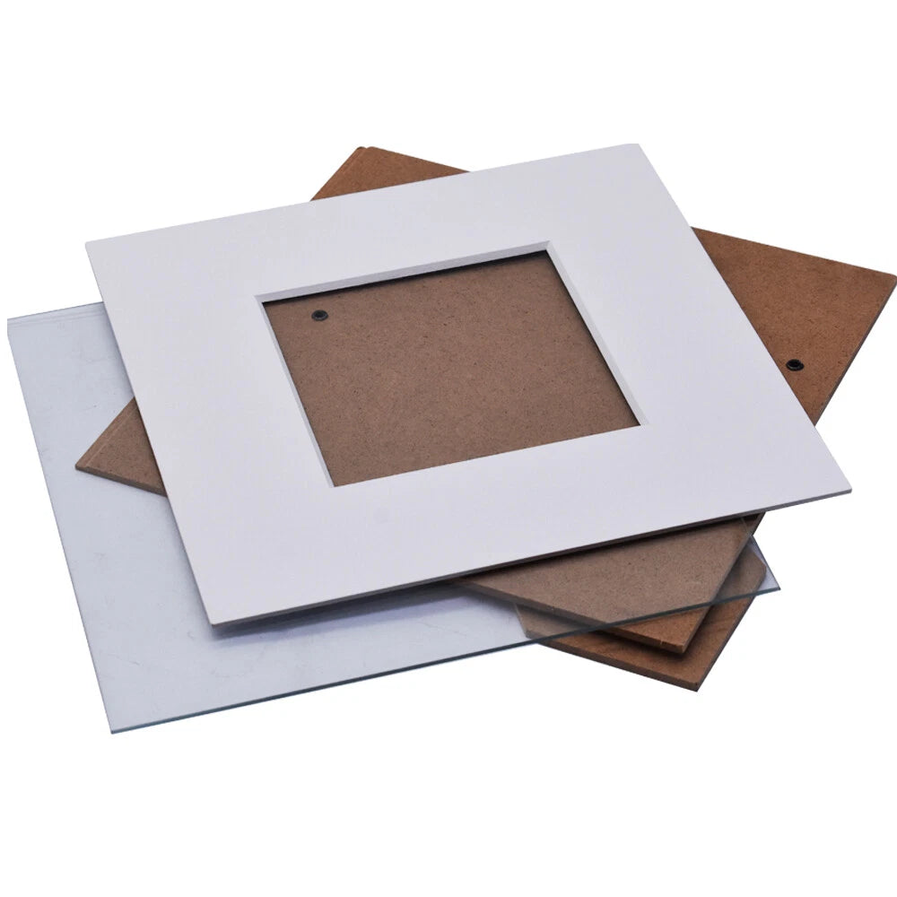 Set of 10 Picture Frames for Square Photos (7x7 Inches)