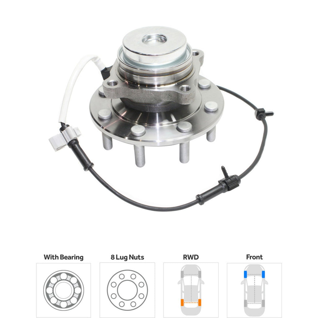 Set of 2 Wheel Hubs for Chevrolet Express 3500 (2003–2017)