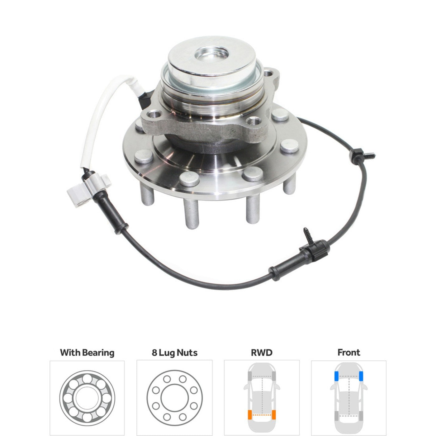 Set of 2 Wheel Hubs for Chevrolet Express 3500 (2003–2017)