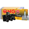 NGK DIS Ignition Coil & 6 G-Power Platinum Spark Plugs for Ford Mazda 3.0 V6 (2001–2006)