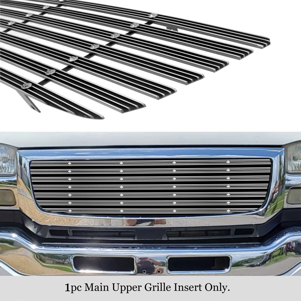 Upper Chrome Wide Rivet Billet Grille for GMC Sierra 1500/2500/3500 (2003-2006)