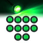 Set of 10 Round 3/4'' LED Side Marker Lights for Truck Trailer