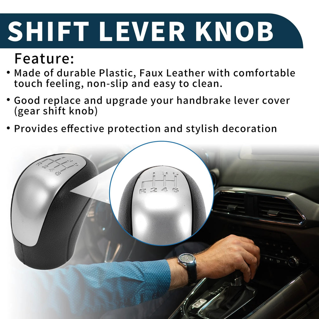 6 Speed Manual Gear Shift Knob for Mercedes-Benz Vito (2003–2020) Black Plastic