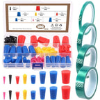 105 Pieces Silicone Rubber Coating Kit with PET Masking Tape