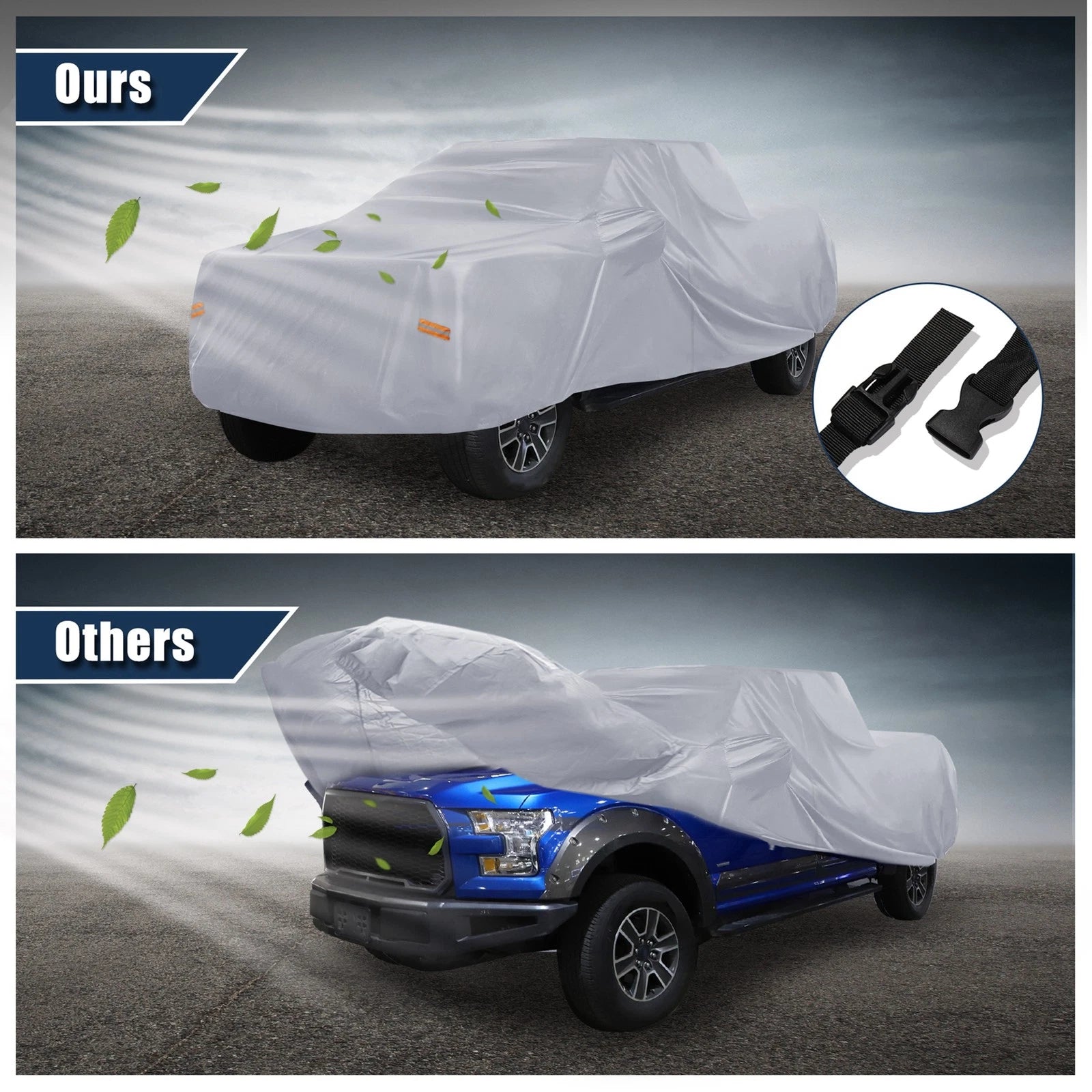 Pickup Truck Cover for Ford F150 Crew Cab (2004–2021) Sun Rain Protection