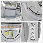 Full LED Wide Angle Side Marker Headlight Chrome for Peterbilt 359 379 389 (1981–2021)