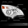 Right Side Chrome Housing Headlight Lamp for Chevy Equinox (2010–2015)