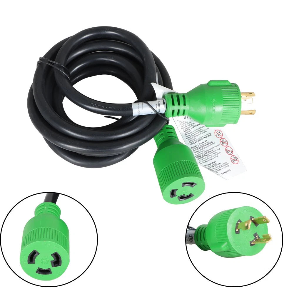 10ft Generator Extension Cord 30 Amp L5-30P to L5-30R