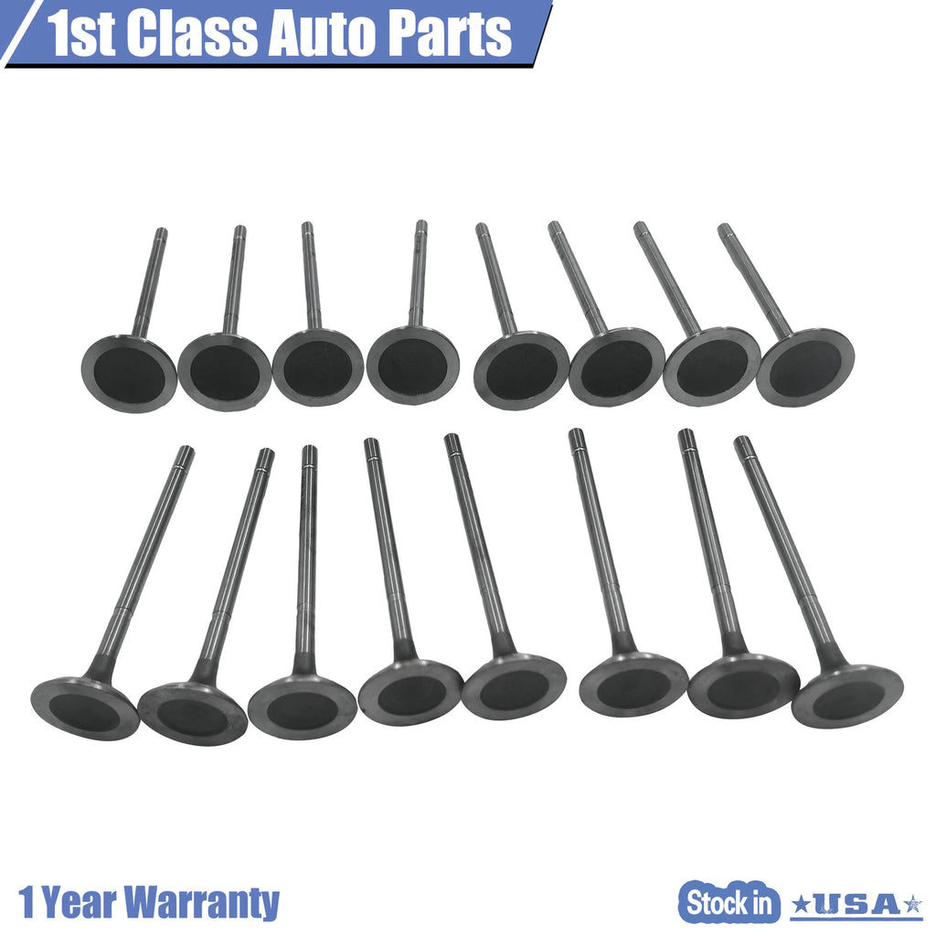 16PCS Intake Exhaust Valves for Dodge Mitsubishi Plymouth DOHC (1995–2005)