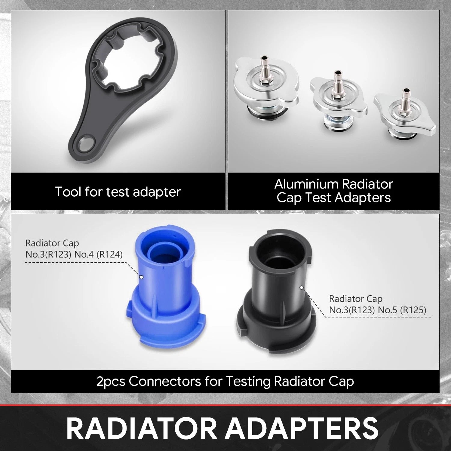 15Pcs Radiator Pressure Testing Pump with Hose for Car Pickup SUV