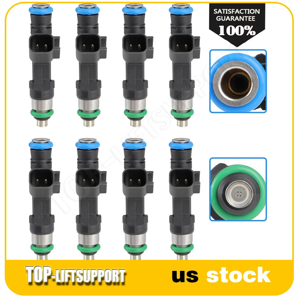 Set of 8 Fuel Injectors for Buick Lucerne Cadillac DTS SRX STS XLR 4.6L