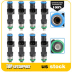Set of 8 Fuel Injectors for Buick Lucerne Cadillac DTS SRX STS XLR 4.6L