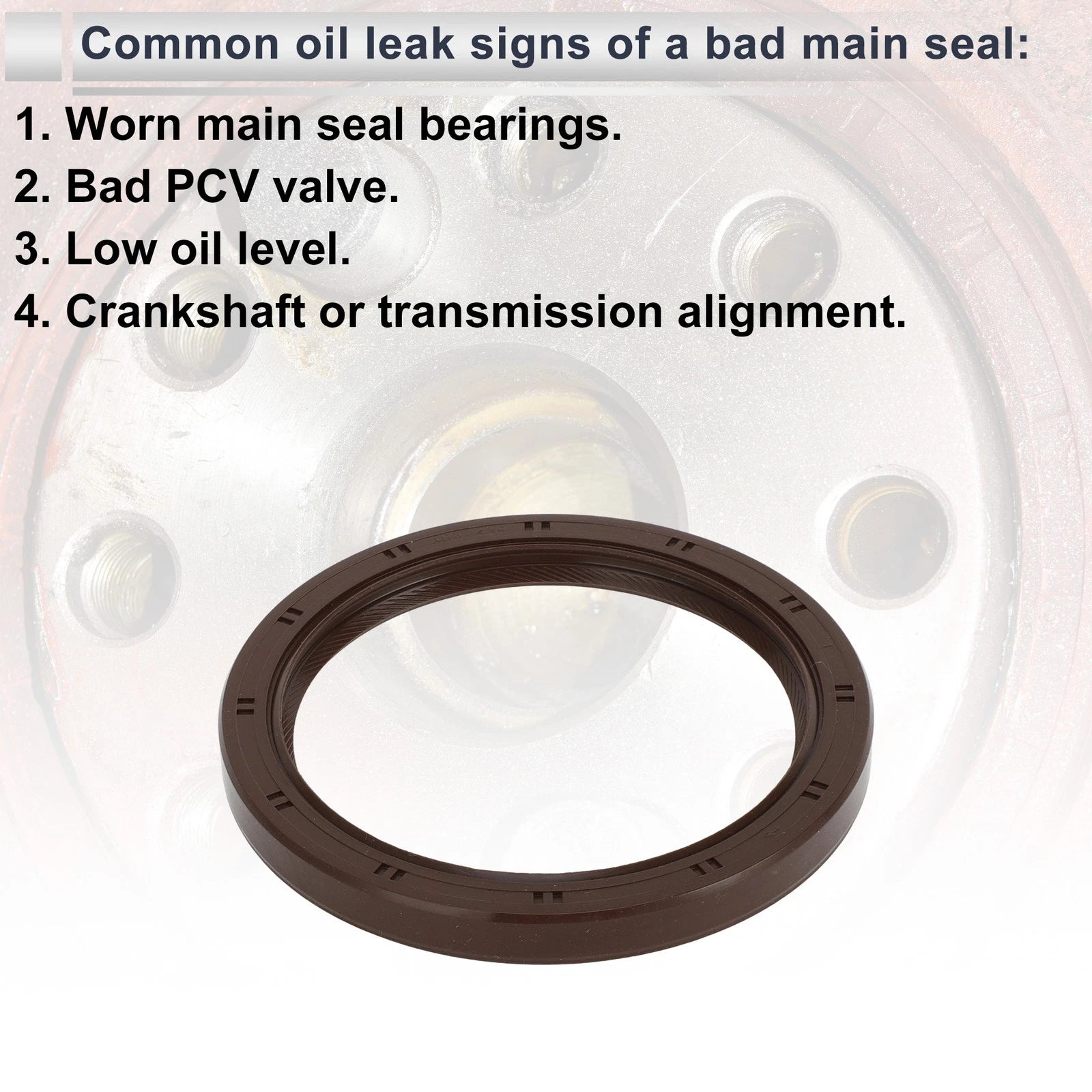 1 Pc Rear Crankshaft Oil Seal for Honda Accord (1990–2002) No. 91214-PAA-A01/91214-PLE-003