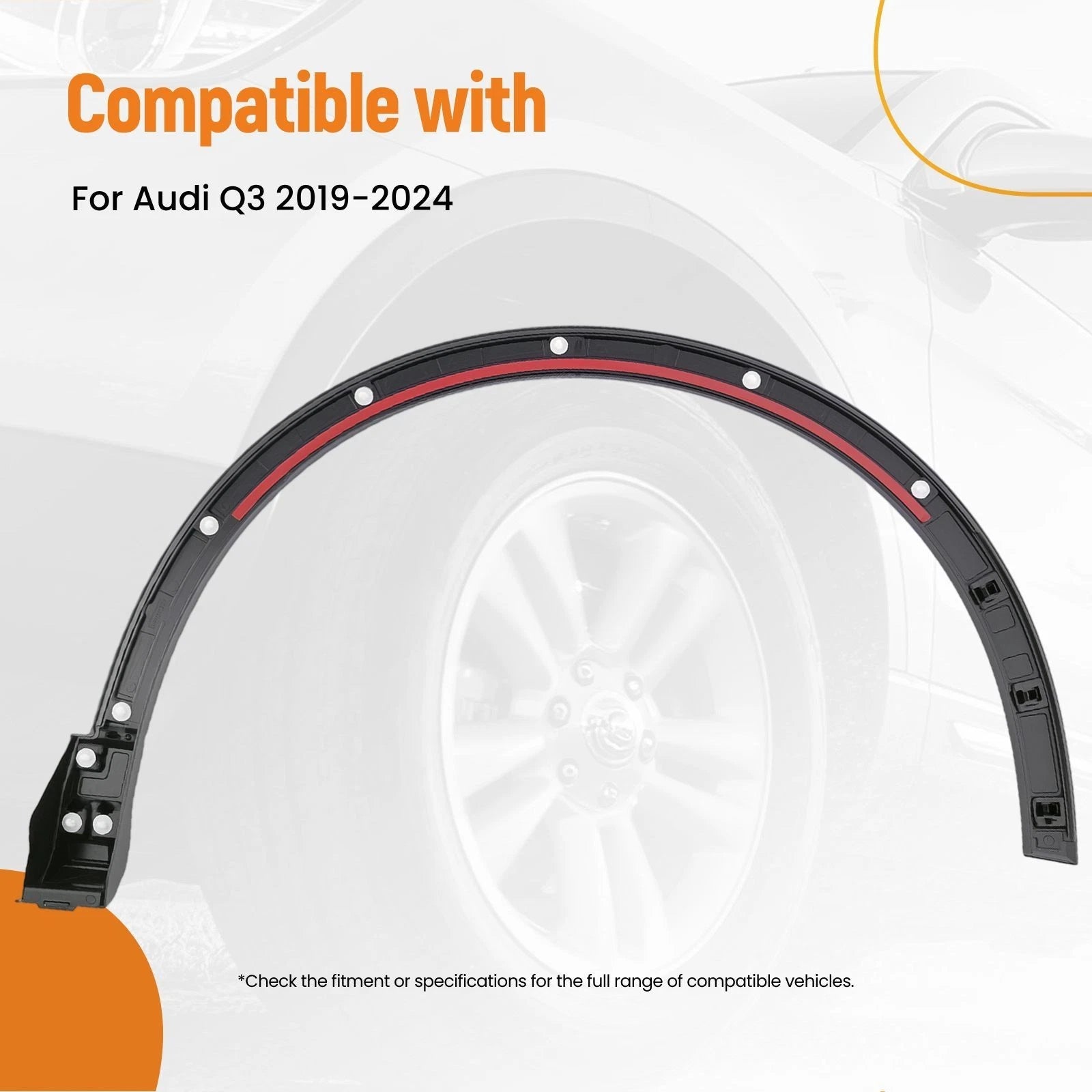 Fender Flare Molding Trim for Audi Q3 (2019–2024) Front Left 83A853717AGRU
