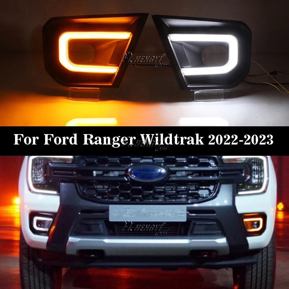 LED DRL Fog Light with Turn Signal for Ford Ranger Wildtrak (2022–2023)