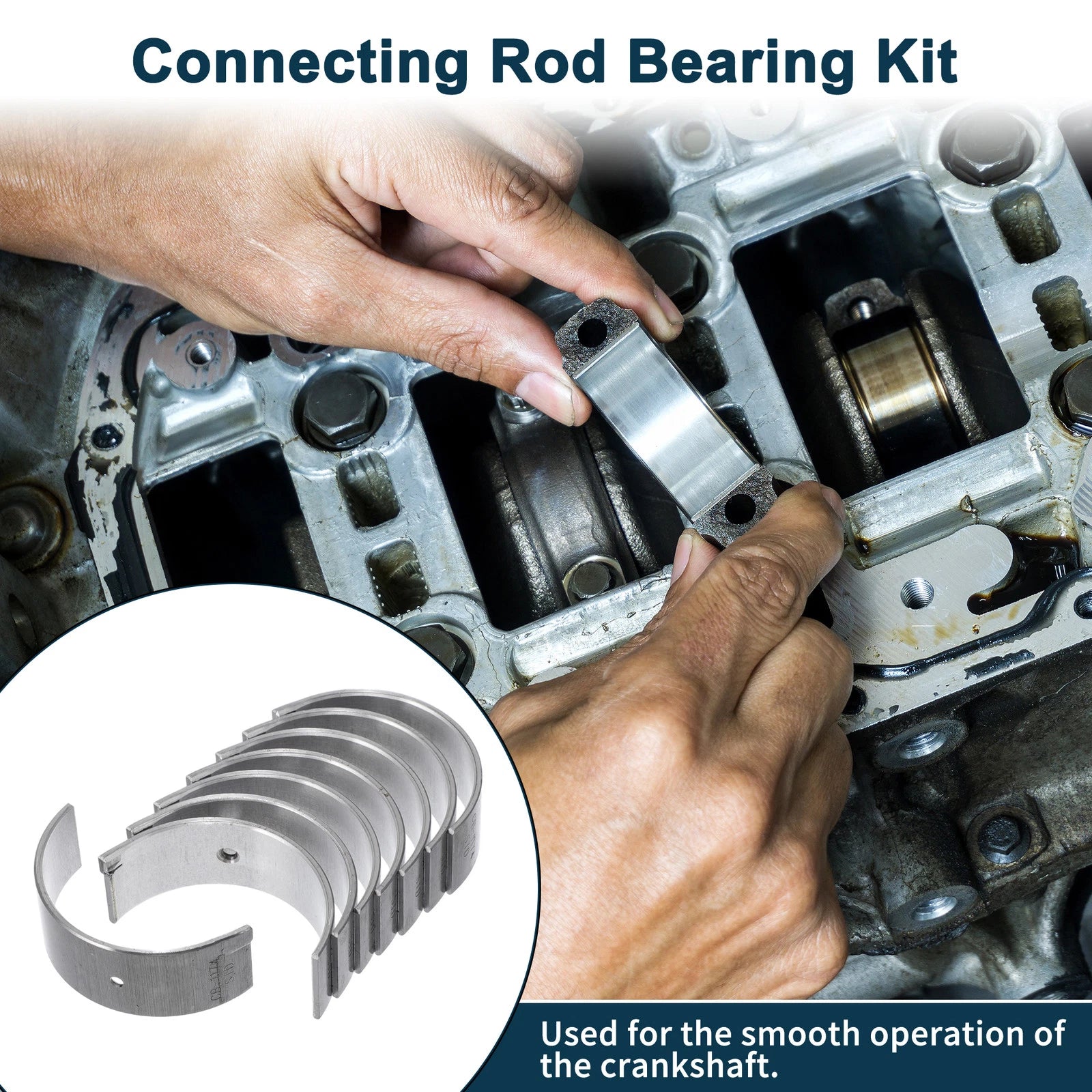 Set of 8 Connecting Rod Bearings for Nissan 200SX (No. 1211111M00)