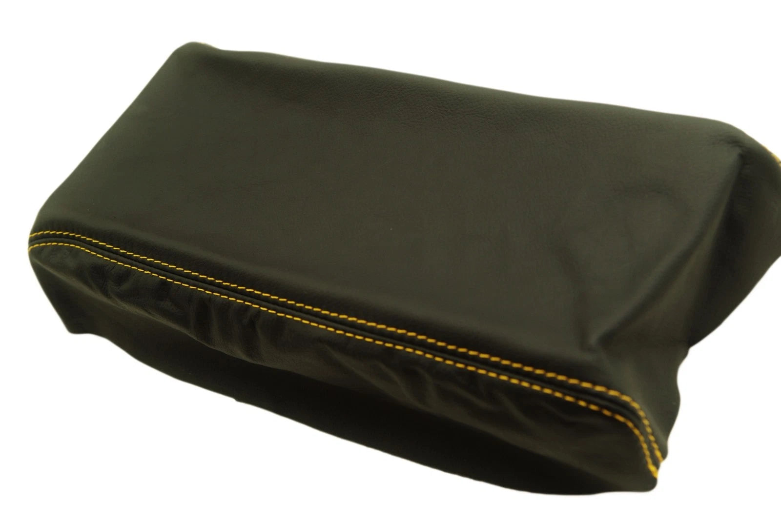 Console Armrest Cover for Chrysler 300 (2005–2007) Yellow Stitch PVC Leather