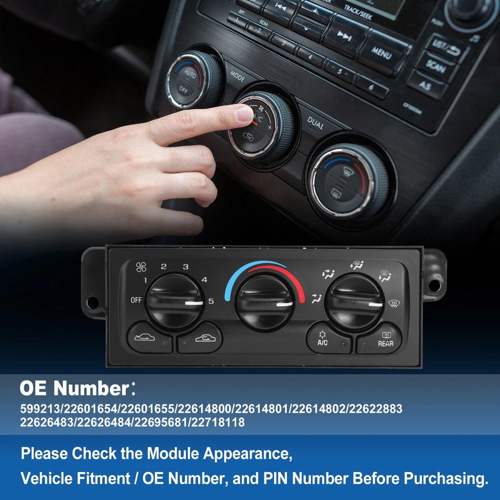 A/C Heater Climate Control Module Panel for Chevrolet Malibu (1997–2005) No.599213